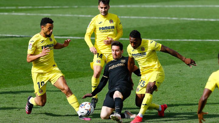 Messi, ante Estupiñán, Trigueros y Coquelin.