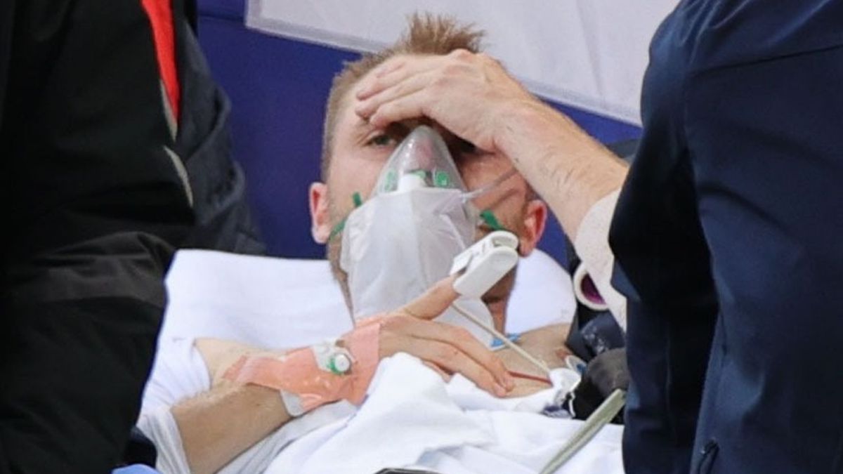 Eriksen cayó desplomado; está en el hospital, pero \