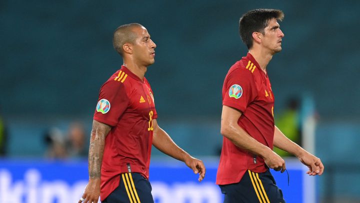Thiago Alcántara y Gerard Moreno, dos de los protagonistas del partido ante Suecia.