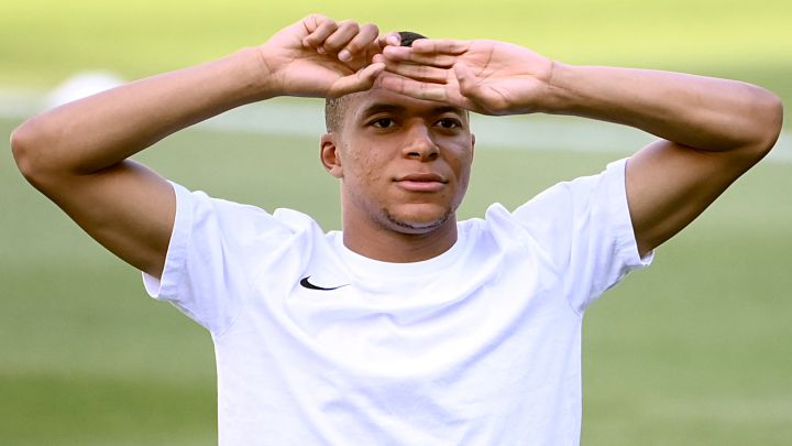 Kylian Mbappé, en un entrenamiento con la selección de Francia durante la Eurocopa 2020.