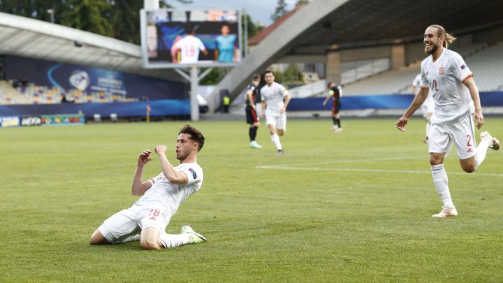 31/05/21 EUROCOPA HUNGRIA ESLOVENIA 2021 SUB21 SUB 21 CUARTOS ESTADIO LJUDSKI VRT EN MARIBOR SELECCION ESPAÑOLA ESPAÑA - CROACIA PRIMER GOL JAVI PUADO 1-0 ALEGRIA