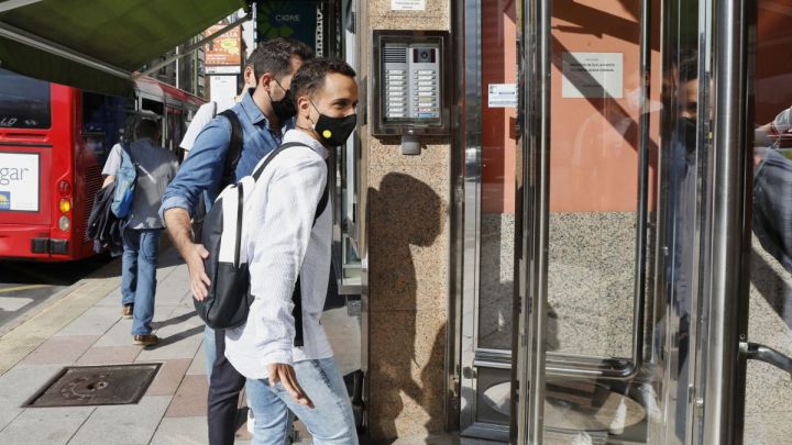 Borja Jiménez entrando en la sede del Deportivo