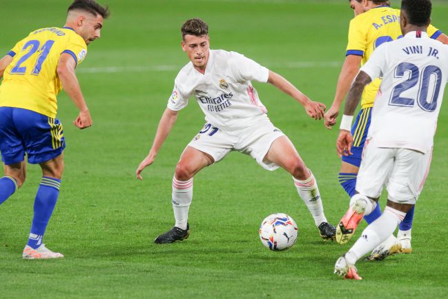Antonio Blanco, en el Cádiz-Real Madrid.