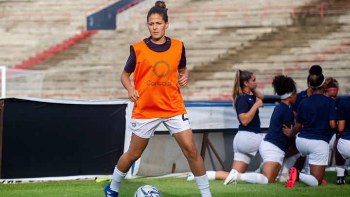 Manu Lareo antes de su primer partido con República Dominicana.