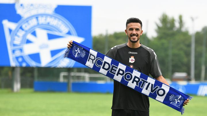 Alberto Quiles, en su presentación con el Deportivo.
