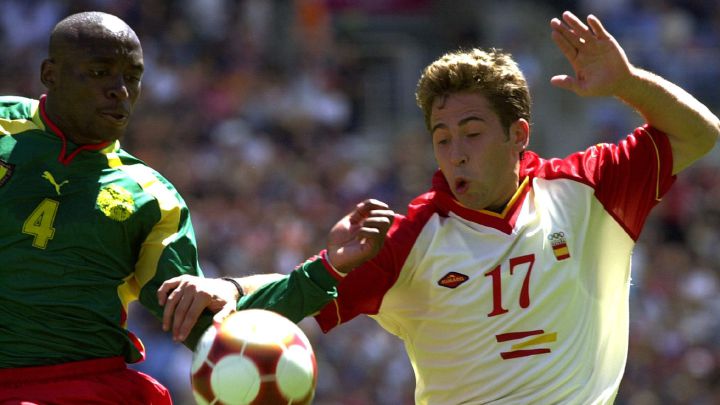Tamudo, del Espanyol, en el España-Camerún de los Juegos Olímpicos de Sidney. La final.