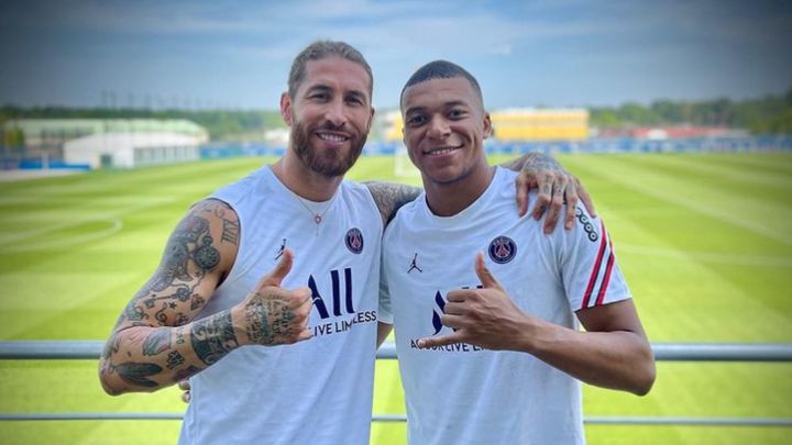 Sergio Ramos y Mbappé.