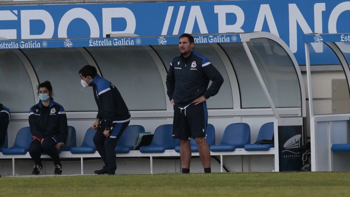 Manu Sánchez en un partido del Depor Abanca