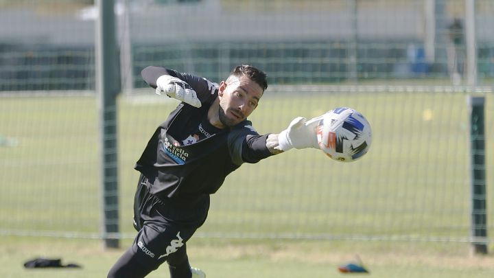 Ian Mackay en un entrenamiento del Deportivo.