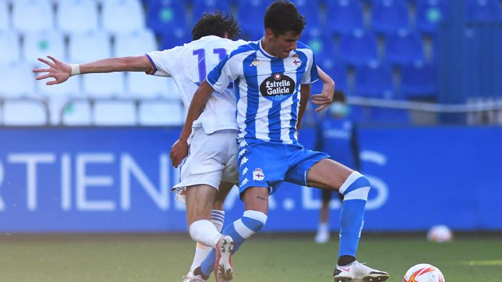 Diego Villares, en el amistoso ante el Castilla.