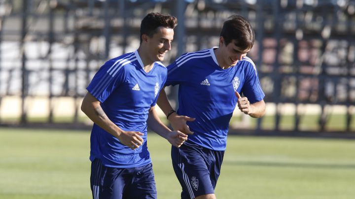 Francés y Francho, durante un entrenamiento.