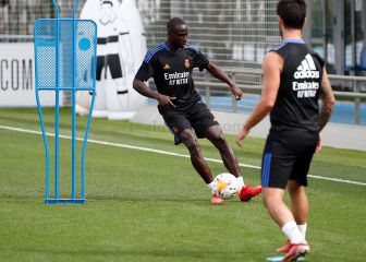 Mendy hizo parte de la sesión con el grupo de Ancelotti