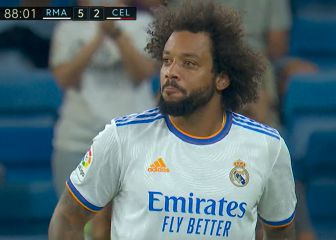 Marcelo ingresa al 89' y deja esta cara
