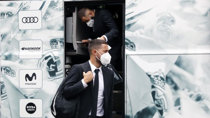 Hazard y Benzema, en Milán.