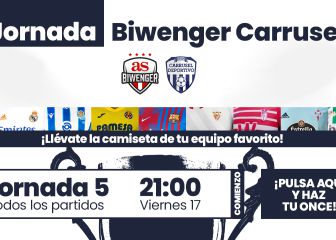 ¡Llévate la camiseta de tu equipo en la Jornada Biwenger Carrusel!