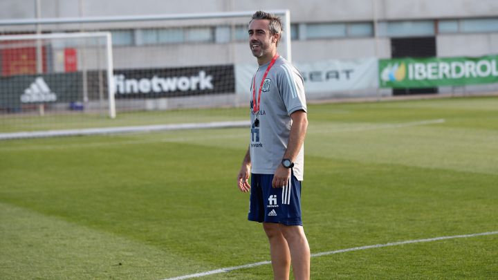 Jorge Vilda durante un entrenamiento.