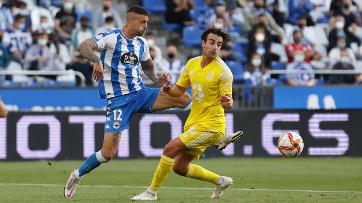 Borja Granero en el Deportivo - Badajoz.