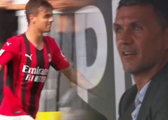 Este es el nacimiento de otra leyenda: el gol del nuevo Maldini y el festejo de su padre