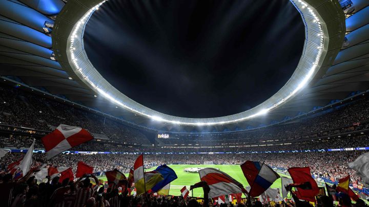El Wanda Metropolitano lleno en el Atlético-Juventus de 2019. Ante el Barça volverá el aforo completo.