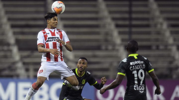 Matías Arezo, en el River Plate-Atlético Nacional