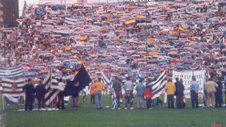 Sarrià, antes del Espanyol-Cádiz de 1994.