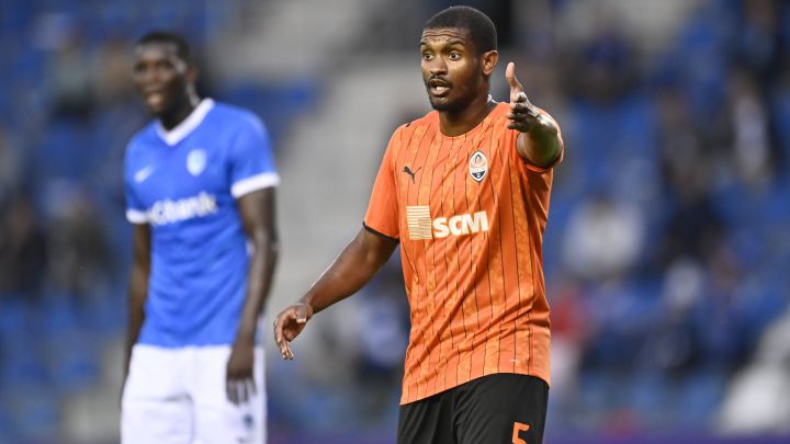Marlon, jugador brasileño del Shakhtar Donetsk, en uno de los partidos de la previa de Champions contra el Genk.
