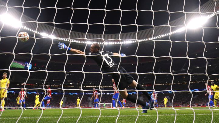 Oblak encaja el gol de Keita.