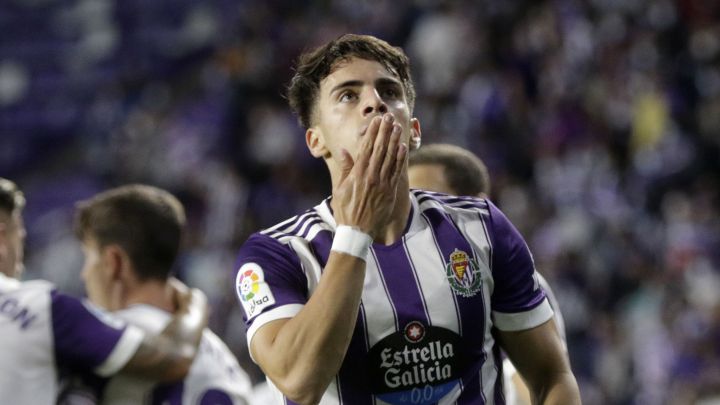 PHOTOGENIC/ 26/09/2021 VALLADOLID, CASTILLA Y LEÓN. FUTBOL. Partido de Segunda Division perteneciente a la jornada 07 entre Real Valladolid VS UD Alcorcon. Álvaro Aguado.