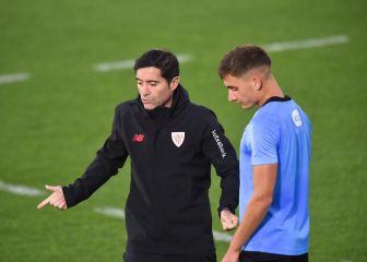 Lezama: Iñigo Martínez se ausenta de una sesión preparando el derbi
