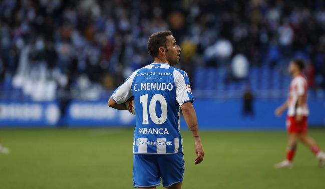 Juan Carlos Menudo, en el duelo ante el Zamora en el que cumplió 300 partidos.