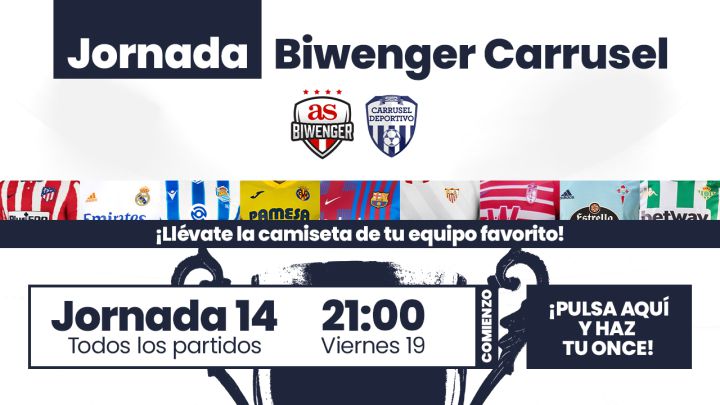 ¡Celebra la vuelta de LaLiga ganando la camiseta de tu equipo con la Jornada Biwenger Carrusel!