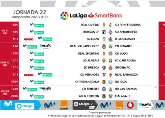 Tres de Segunda en Nochevieja y el derbi canario, ¡en lunes!