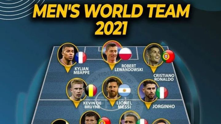 Messi, Cristiano, Lewandowski y Mbappé, en el once del año
