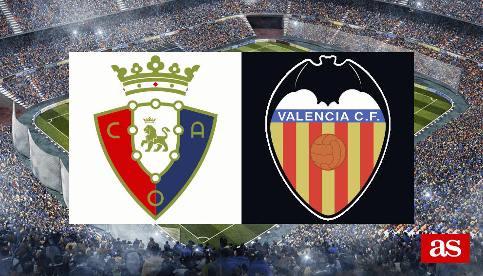 Osasuna - Valencia en vivo y en directo online: LaLiga Santander 2016/2017