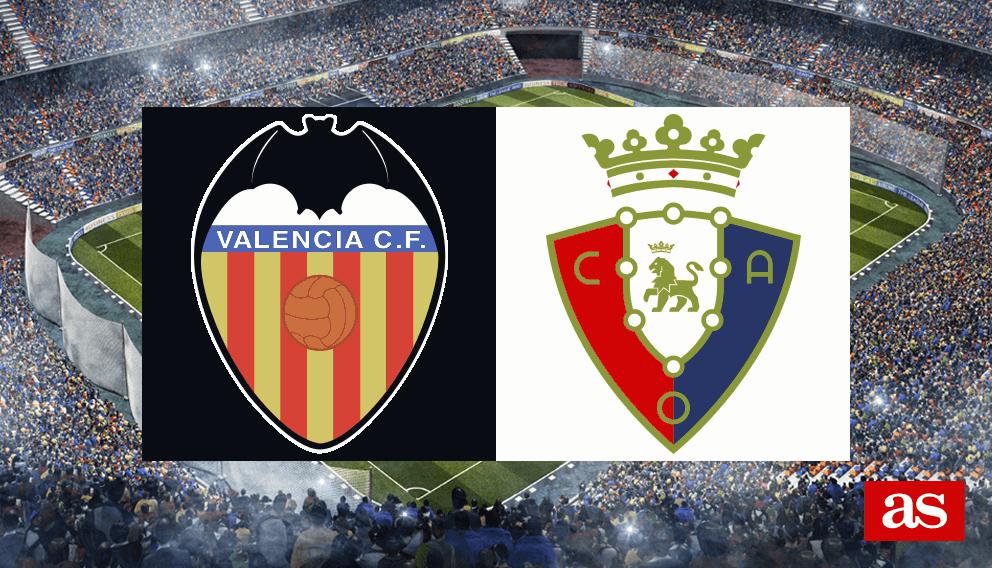 Valencia vs. Osasuna live: LaLiga Santander 2016/2017 - AS.com