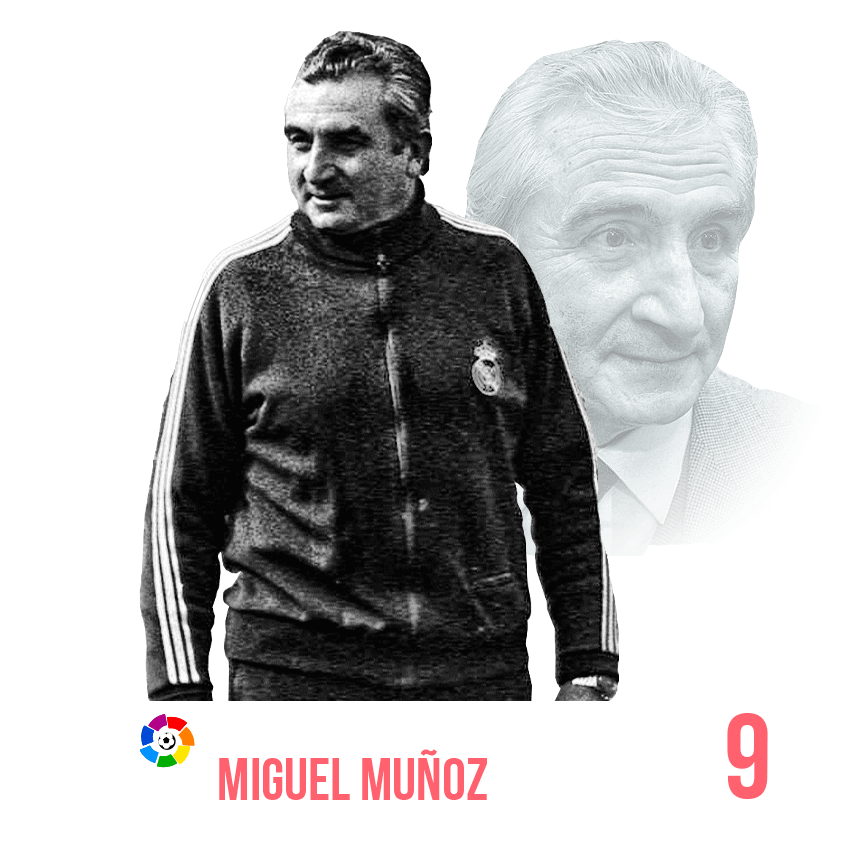 Entrenador con más títulos: Miguel Muñoz