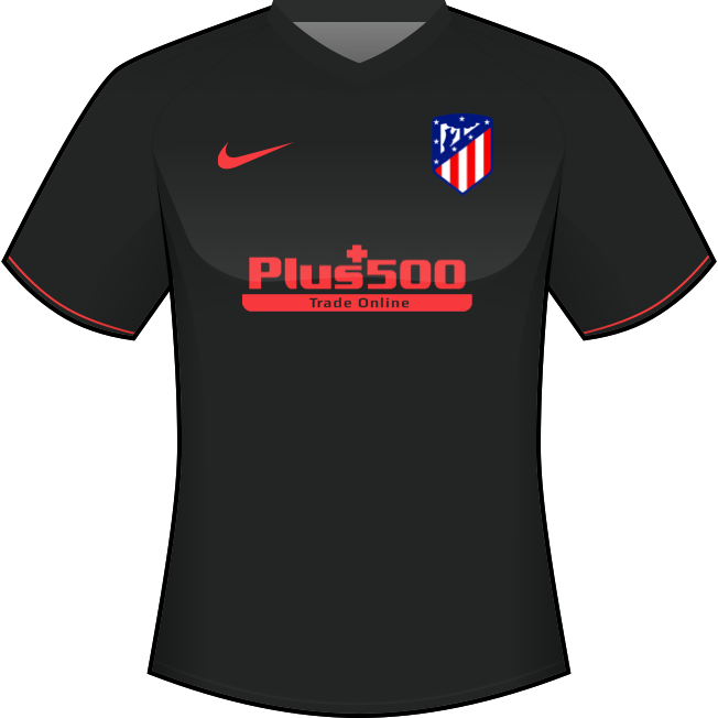 Segunda equipación: Club Atlético de Madrid