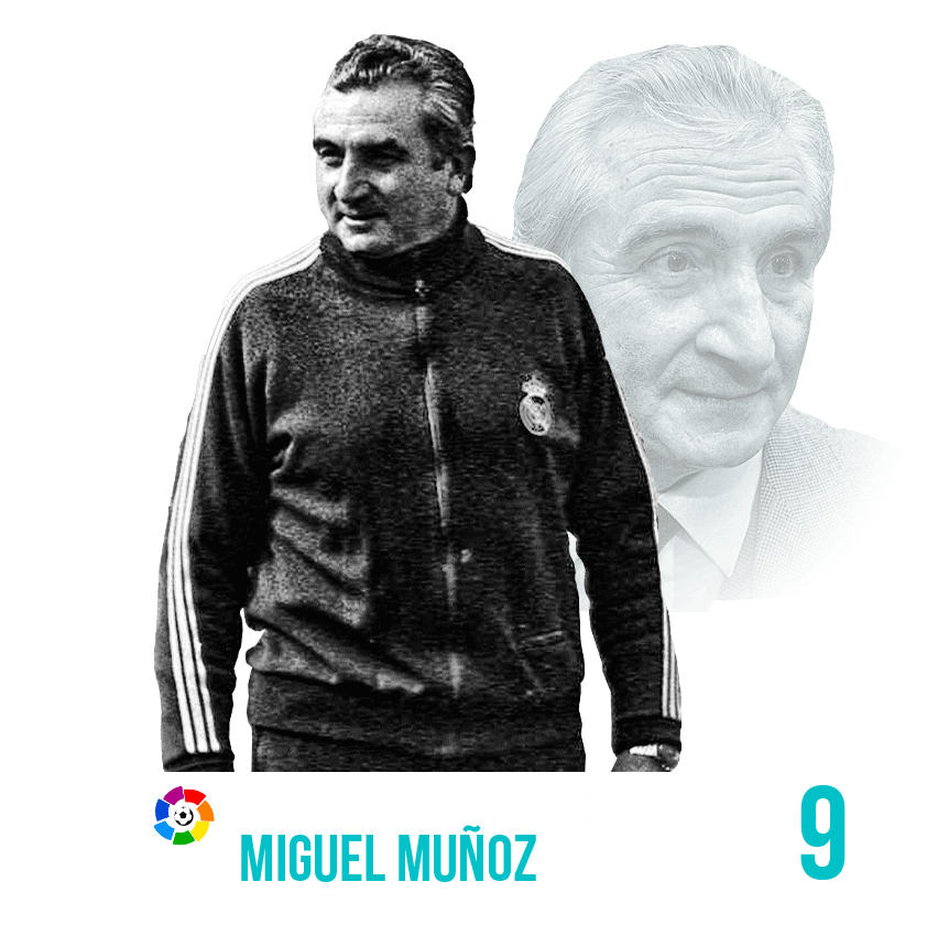 Entrenador con más títulos: Miguel Muñoz