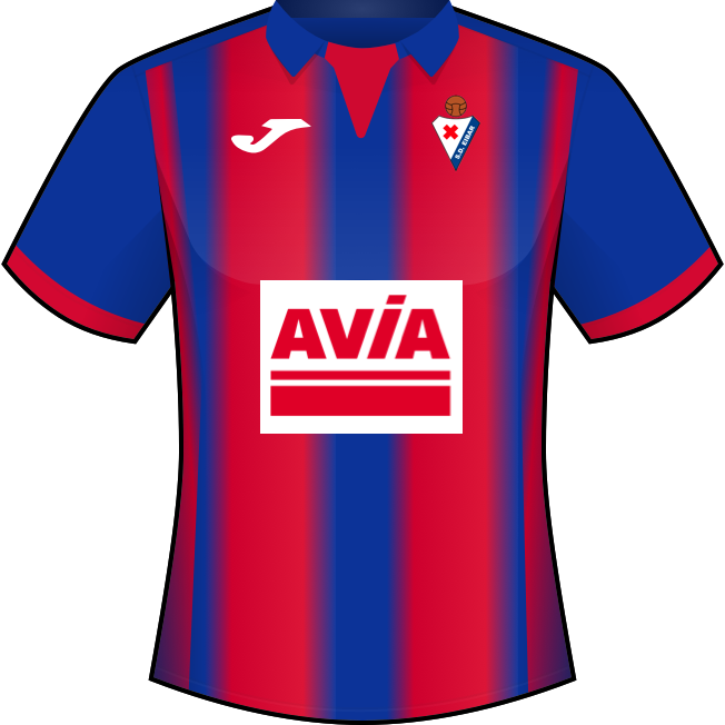 Primera equipación: Sociedad Deportiva Eibar