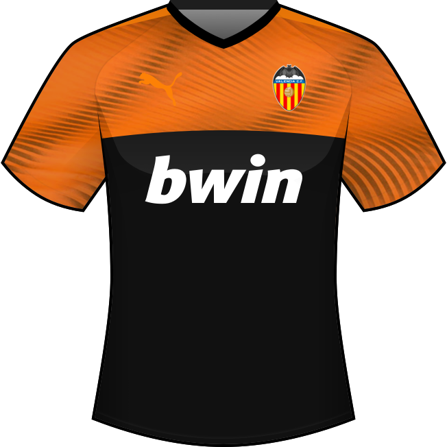 Segunda equipación: Valencia Club de Fútbol