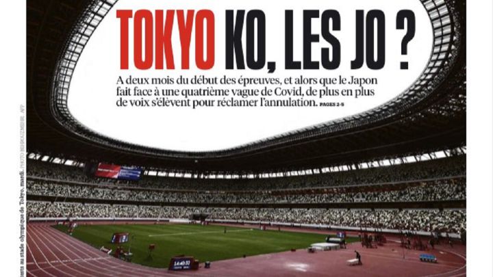 Portada de Libération del 13 de mayo de 2021, en la que se pone en duda la celebración de los Juegos Olímpicos de Tokio 2020.
