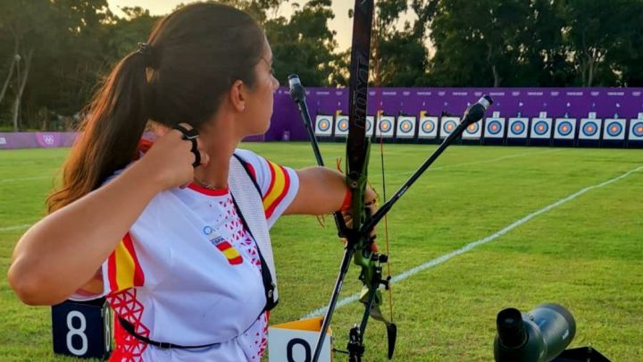 Inés de Velasco durante su participación en la ronda clasificatoria de hoy viernes.