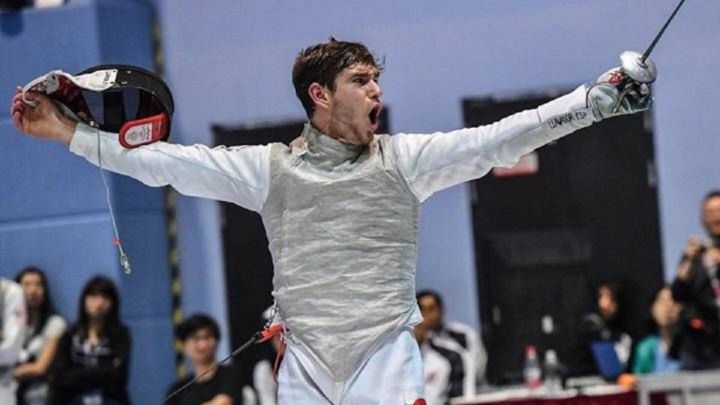 Carlos Llavador en una competición en 2018.