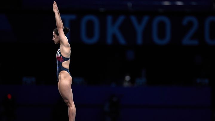 Gabriela Agundez, desde la plataforma de 10 metros en los Juegos Olímpicos de Tokio 2020