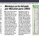 Montoya se irá a McLaren en 2005