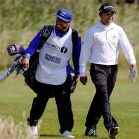 Tévez hizo de caddie de Romero en el British Open Tévez hizo de caddie de Romero en el British Open