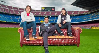 Tres de los mejores skaters del mundo, en el Camp Nou