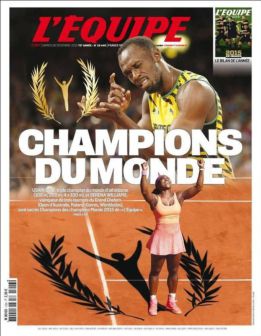L'Équipe elige a Bolt y Serena Williams deportistas del año
