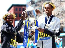 Maratón de Boston: fiesta de Etiopía y Fiz gana en máster 50