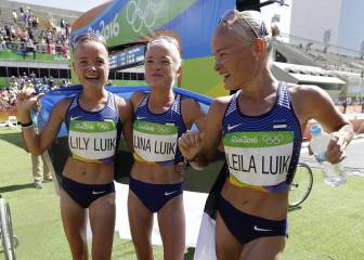 Trillizas de Estonia festejaron con baile llegada al maratón